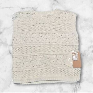 Cyrus Knit Tank Top Cream Size XS